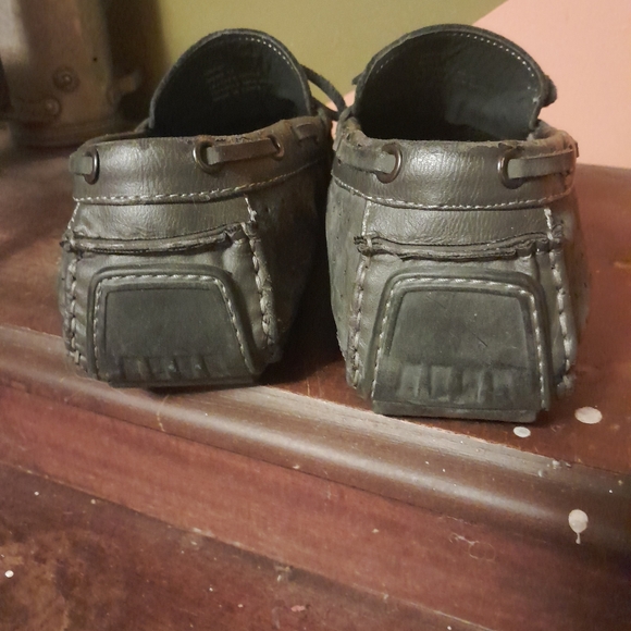 Steve Madden gray microsuede driving moccasins,  size 10 - Picture 4 of 6